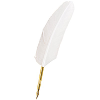Plume d'Oie Blanche Stylo Plume Mairie Mariage