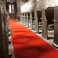 Tapis d'Eglise ou Salle Velours Imperméable Top Luxe 1m