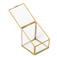 Porte Alliances en Verre Doré