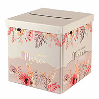 Tirelire Bohème Floral Merci Doré