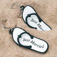 Porte Clefs Mini Tongs Just Married Mariage