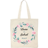 Tote Bag Personnalisé Couronne de Fleurs x10