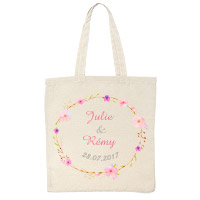 Tote Bag Personnalisé Mariage Prénoms