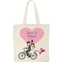 Tote Bag Personnalisé Vélo des Mariés x10