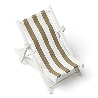 Mini Transat Marque Place Rayé Beige et Blanc