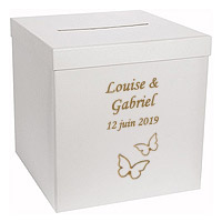 Urne Personnalisée Mariage Papillons