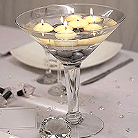 Vase Verre Martini sur Pied