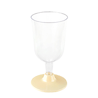 Verres à Pied Ivoire Réutilisables x6
