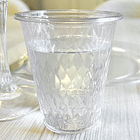 Verres Plastiques Diamant Réutilisables x 25