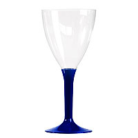 Verre Vin Bleu Marine Plastique Lavable