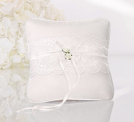 Coussin Alliances Lin et Dentelle Blanche