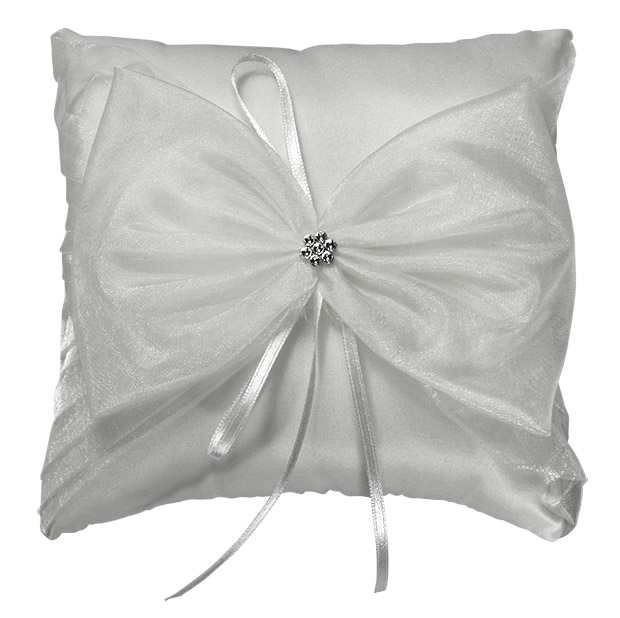 Coussin Alliance Noeud Organza