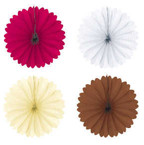 Lot De 3 Pompons En Tulle Blanc à Suspendre - 15, 20 Et 30 Cm - Pour Mariage, Anniversaire, Décoration