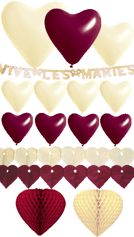Kit Déco Ballon Coeur Mariage