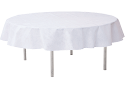 Nappe ronde en intissé 240 cm Blanche