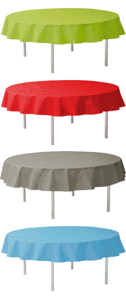 Fond Nappe Jetable Ronde En Satin Pour Mariage Fourniture De Fête