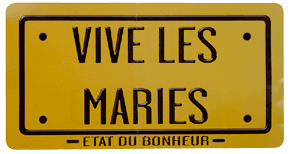 Plaque Voiture Mariage pas cher