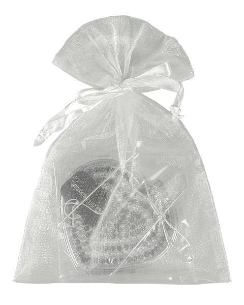 100 Sachets Organza Blanc 7x9 Cm - Poches à Cordon Pour Bijoux, Dragées, Mariage, Anniversaire, Bonbons