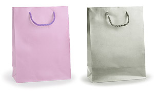 Sac Satiné Cadeau Invités Gris Argent