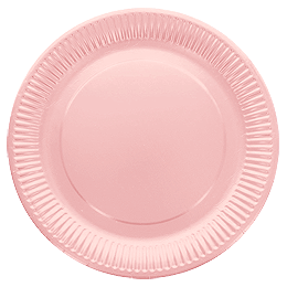 Assiettes jetables carton rose