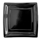 Assiette jetable mariage noir