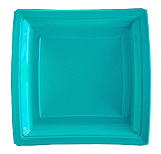 Assiette Jetable Carrée turquoise