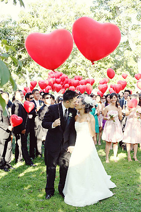 Ballons Coeurs Géants 45cm Mariage