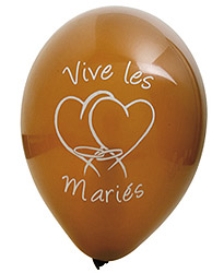 Ballons Vive les Mariés Coeur