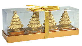 Bougie Sapin pas cher Argentée ou Dorée