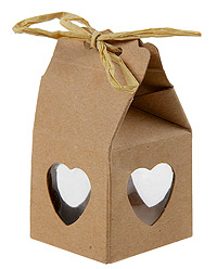 Boite Coeur Kraft Contenant Dragées