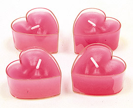 Bougies Chauffe Plat Coeur Fuchsia