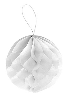 Boule Papier Alvéolé 10cm blanche