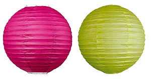 Boule lampion 20cm fuchsia