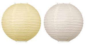 Boule lampion 20cm blanche