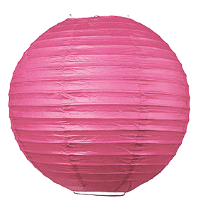 Boule Lampion Mariage 50cm fuchsia