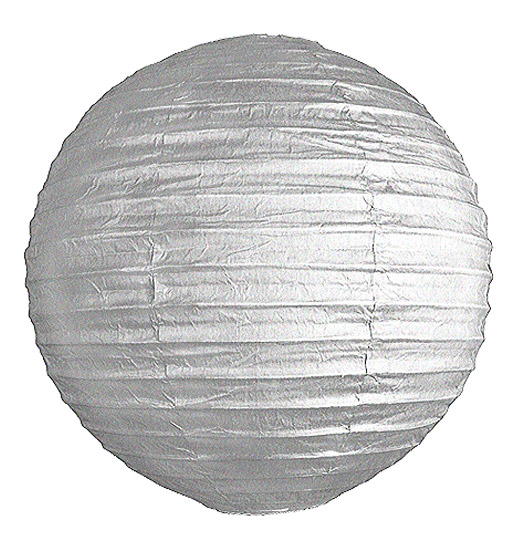 Boule Lampion Mariage 50cm gris argent