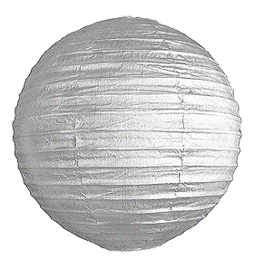 Grande boule Lanterne Chinoise Gris Argent