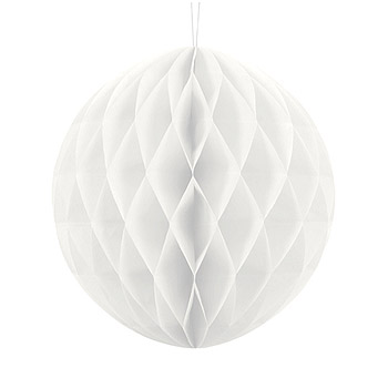 Boule Papier Soie 20cm Blanc