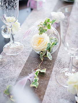 Boule en Verre décoration florale