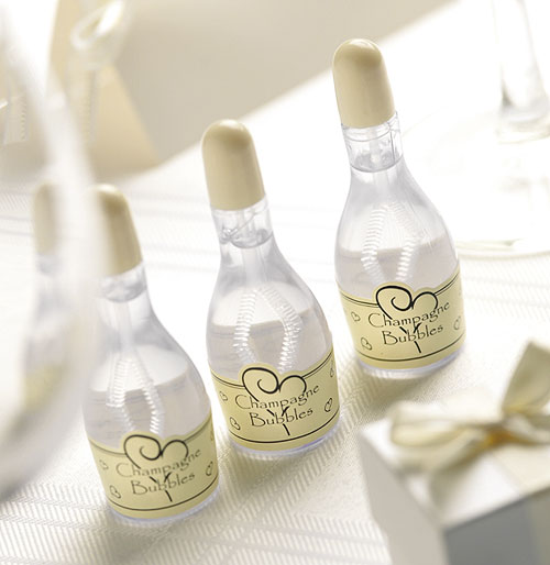 Bouteilles Champagne Bulle de Savon Ivoire x24