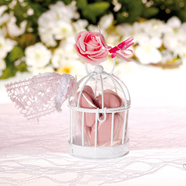 Cage à Oiseau Mini Zèbre Rose