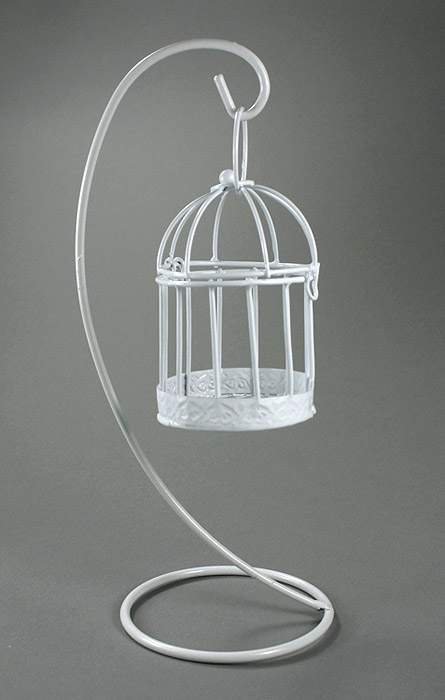 Mini Cage à Oiseau Blanche Contenant Nos Contenants Pour