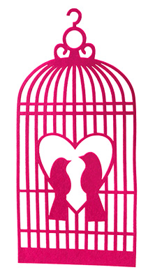 Cage Oiseaux Feutrine Décoration