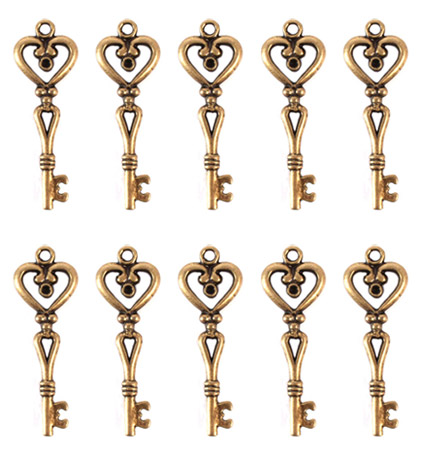 25 métal clefs/clés embellissements-Craft/Fée Porte 1.5CM-5CM Bijoux/Vintage