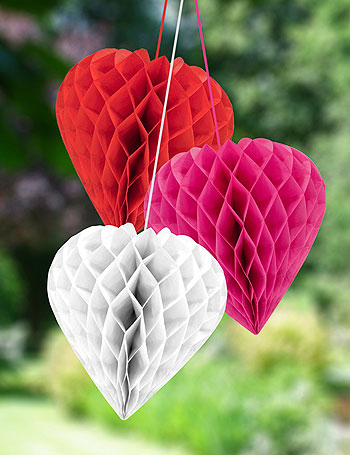 Coeur papier de soie déco mariage