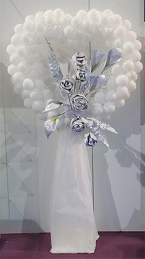 Petits Ballons Nacrés Mariage 12 cm Blanc