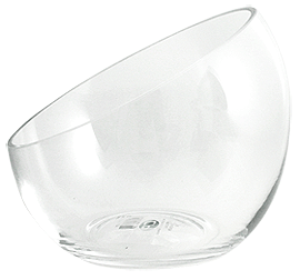 Coupelle en Verre Pans Obliques Transparent