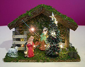 Crèche illuminée avec Leds