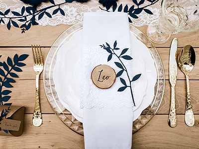 Deco de table mariage rustique
