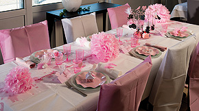 Décoration table Boule Papier de Soie Rose